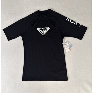 Roxy Rash Guard Swim Coverup Shirt Size M Beachy Coastal Surf Beach Bum NWT